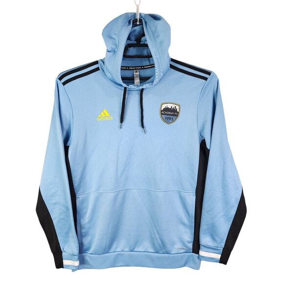 adidas Other - Mens Blue Adidas Academy FC Pullover Hoodie Sweatshirt Long Sleeve Size L